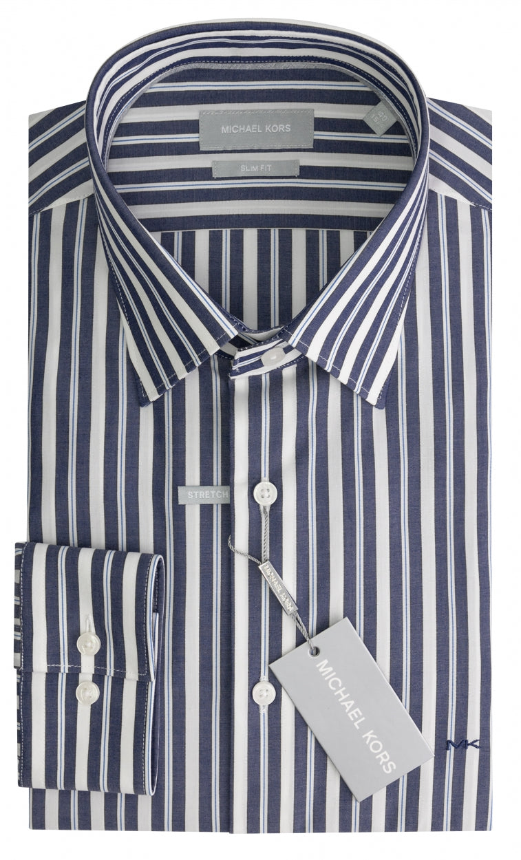 Shop Michael Kors Stretch-Cotton Slim-Fit Shirt