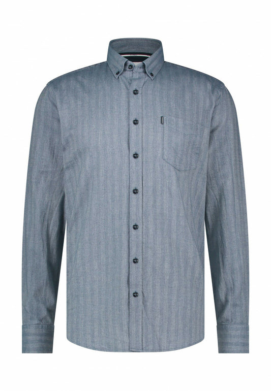 Blue herringbone coon regular fit shirt State of Art - 24261/5211