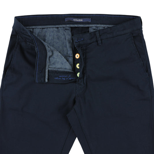 Navy katoenen slim fit broek Atelier Noterman - ATN05-A60 1589/229