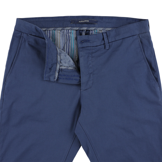 Blauwe katoenen slim fit broek Atelier Noterman - ATN05-A76-1589/266