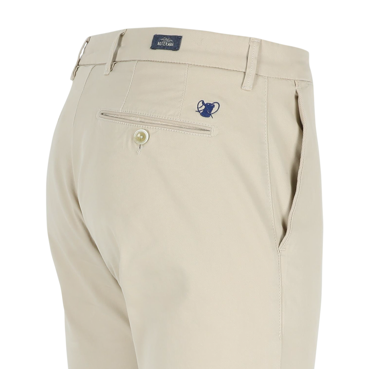 Blauwe katoenen slim fit broek Atelier Noterman - ATN05-A76-1589/266