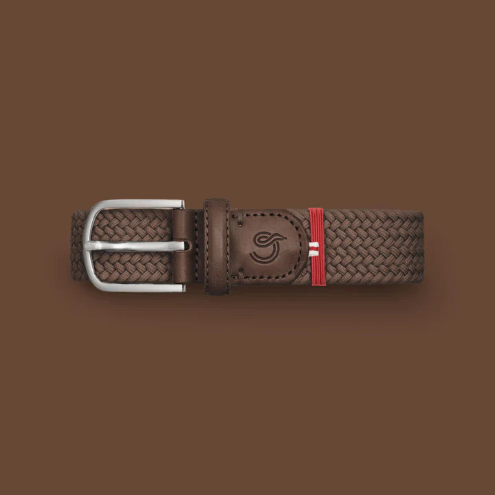 Brown cotton elastic woven belt La Boucle - Florence