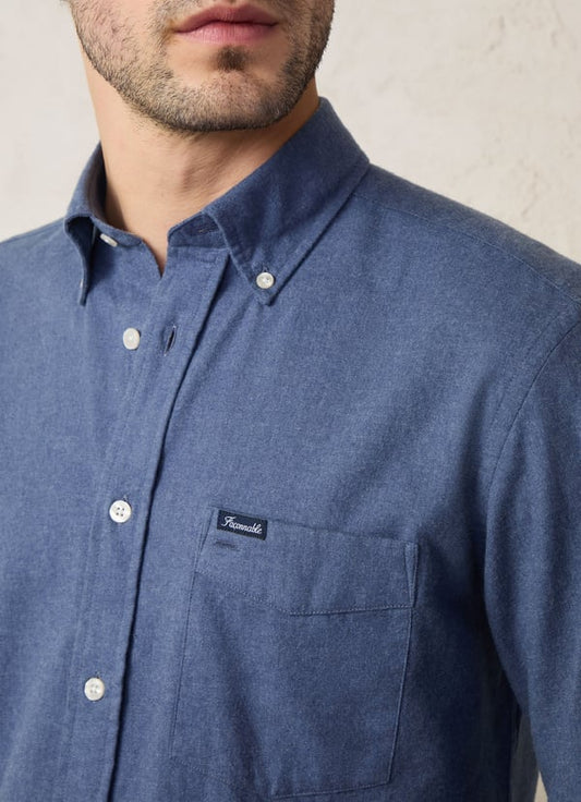 Indigo flannel regular fit shirt Façonnable - FM301863/559