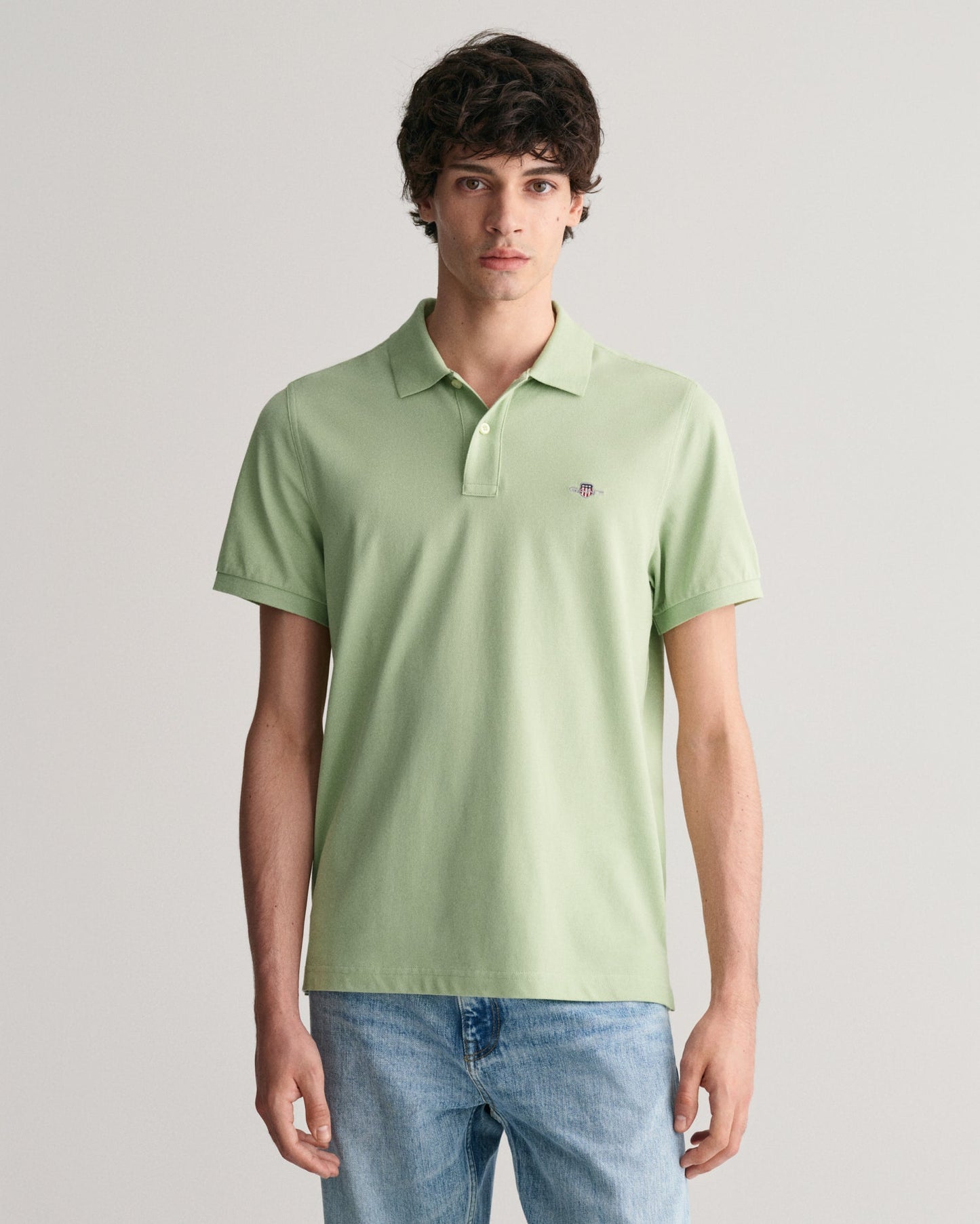 Light blue cotton regular fit polo Gant - 2210/468