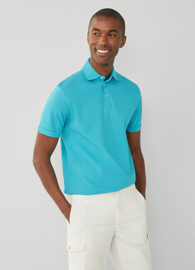 Blauwe katoenen regular fit polo Hackett - HM563279/5MJ