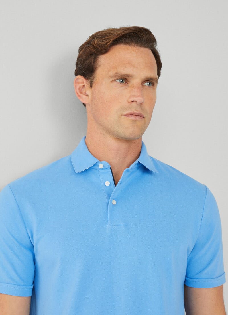 Blauwe katoenen regular fit polo Hackett - HM563279/5MJ