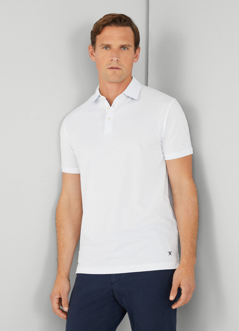 Turquoise cotton regular fit polo Hackett - HM563279/5EN