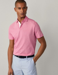 Aqua katoenen linnen classic fit polo Hackett - HM563438/507