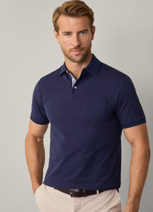 Navy cotton slim fit polo Hackett - HM563442/591