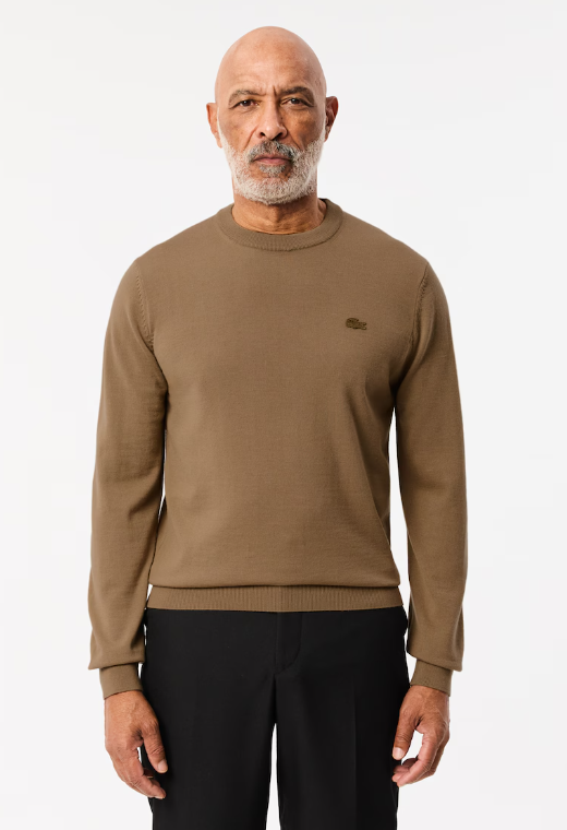 Camel woolen crew neck pullover Lacoste - AH1969-43/SIX