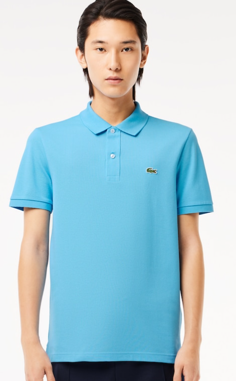 Kobaltblauwe katoenen klassieke pasvorm polo Lacoste - L1212-41/IXW