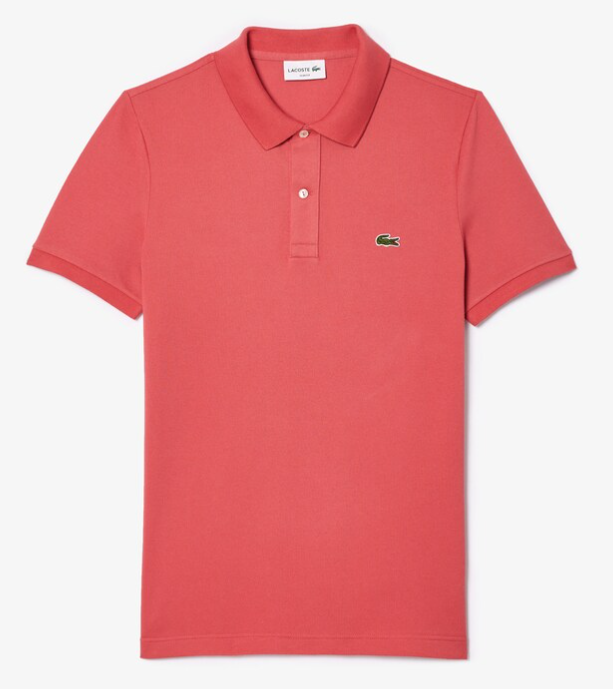 Koraalkleurige katoenen classic fit polo Lacoste - L1212-41/ZV9