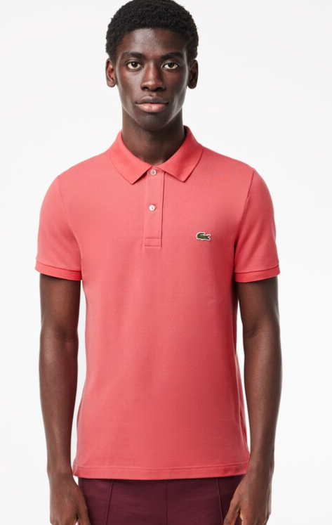 Koraalkleurige katoenen classic fit polo Lacoste - L1212-41/ZV9