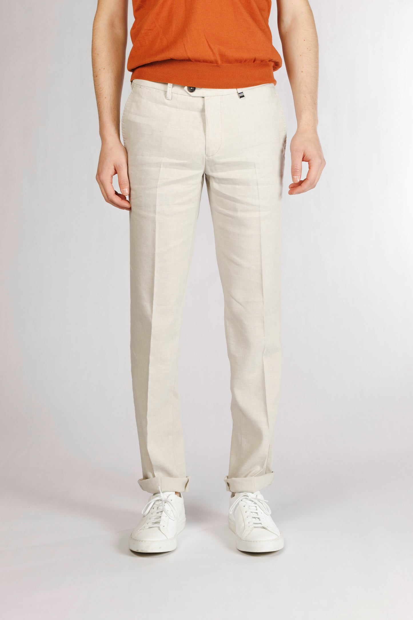 Chalk structured regular fit trousers Zilton - Magnus 59/200