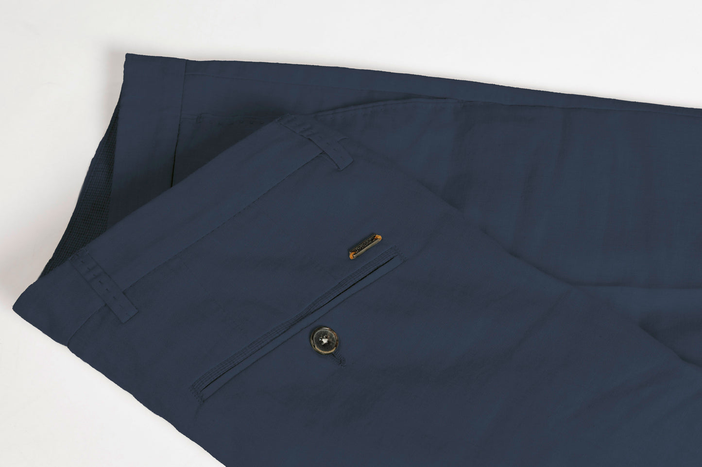 Navy structured regular fit trousers Zilton - Magnus 59/383