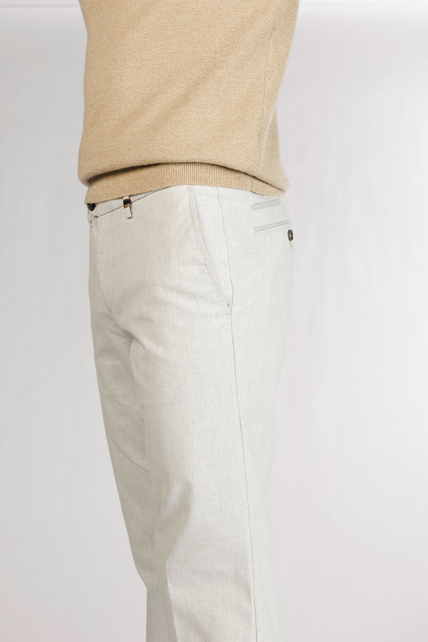 Sand checkered regular fit trousers Zilton - Magnus 61/412