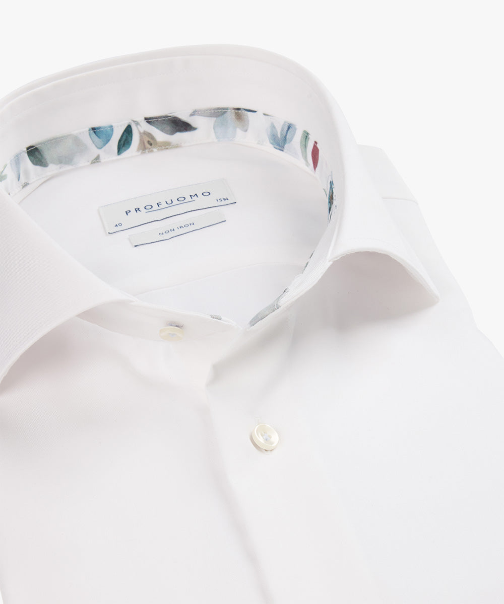 White cotton slim fit shirt Profuomo - PPVH30003A