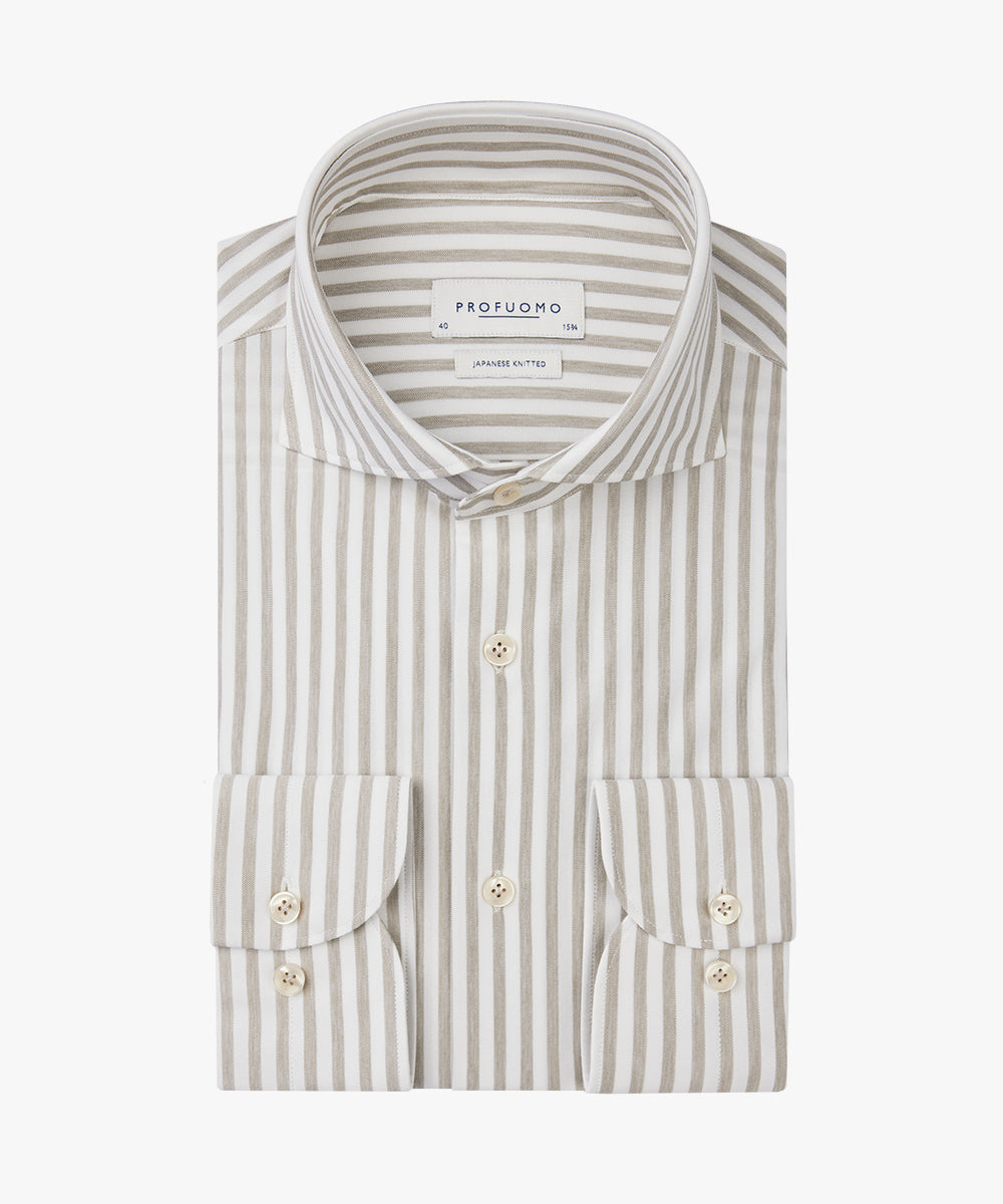 Grey striped slim fit shirt Profuomo - PPVH30045A-B