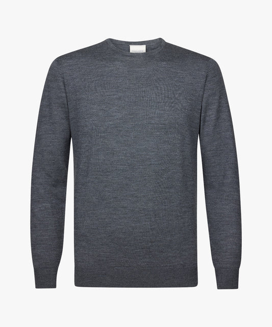 Grey merino crew neck pullover Profuomo - PPVJ30001G-H-F-C