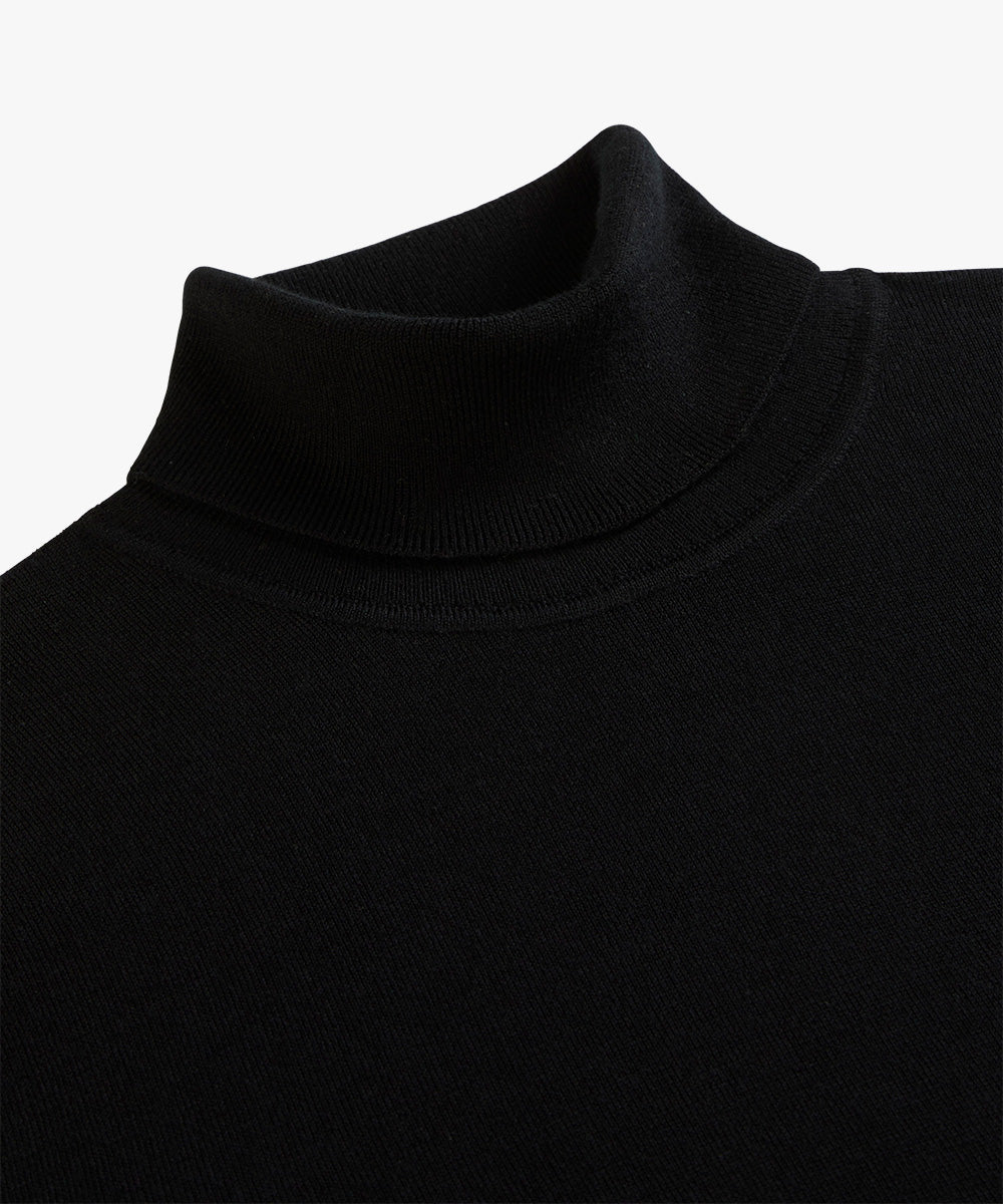 Black merino turtleneck pullover Profuomo - PPVJ30005A-B-C-F