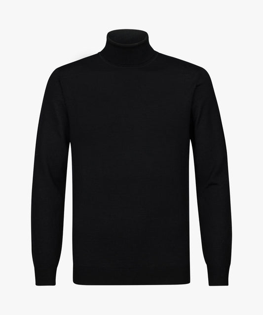 Black merino turtleneck pullover Profuomo - PPVJ30005A-B-C-F