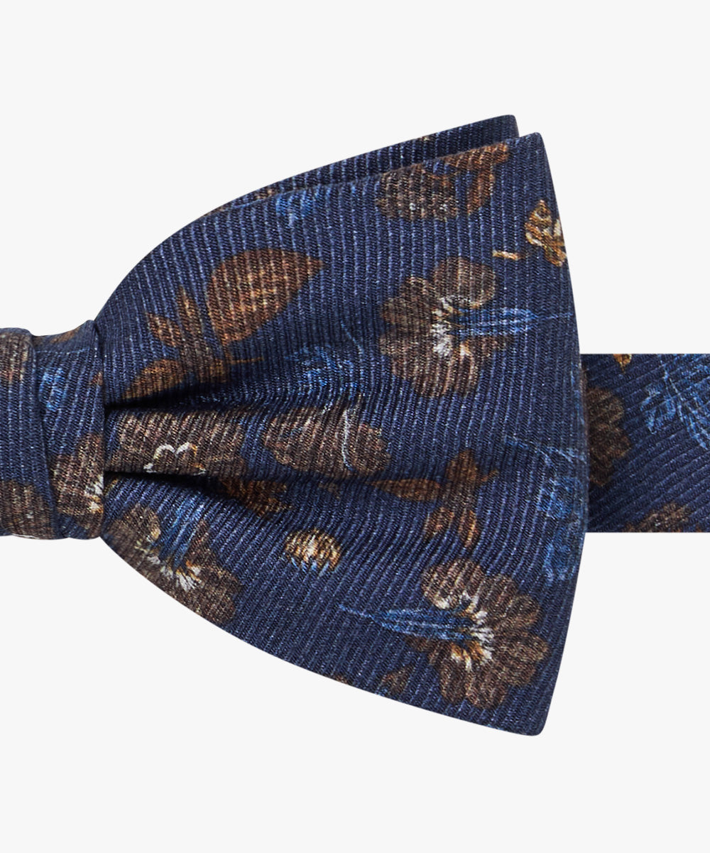 Navy slik bowtie with flowers Profuomo - PPVV30022B