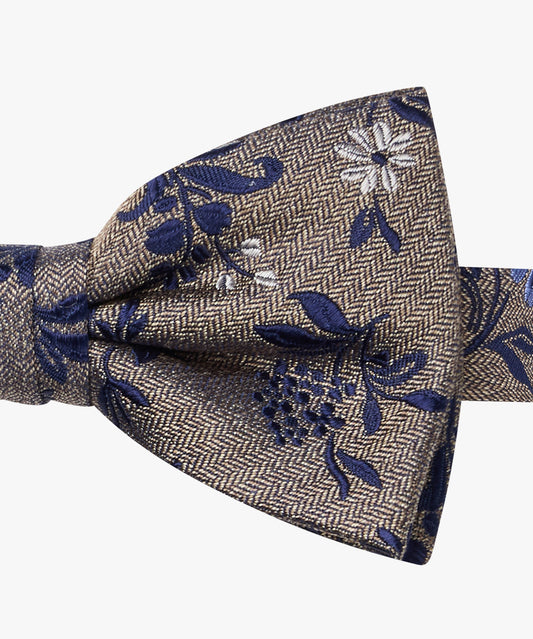 Beige silk bowtie with flowers Profuomo - PPVV30048B