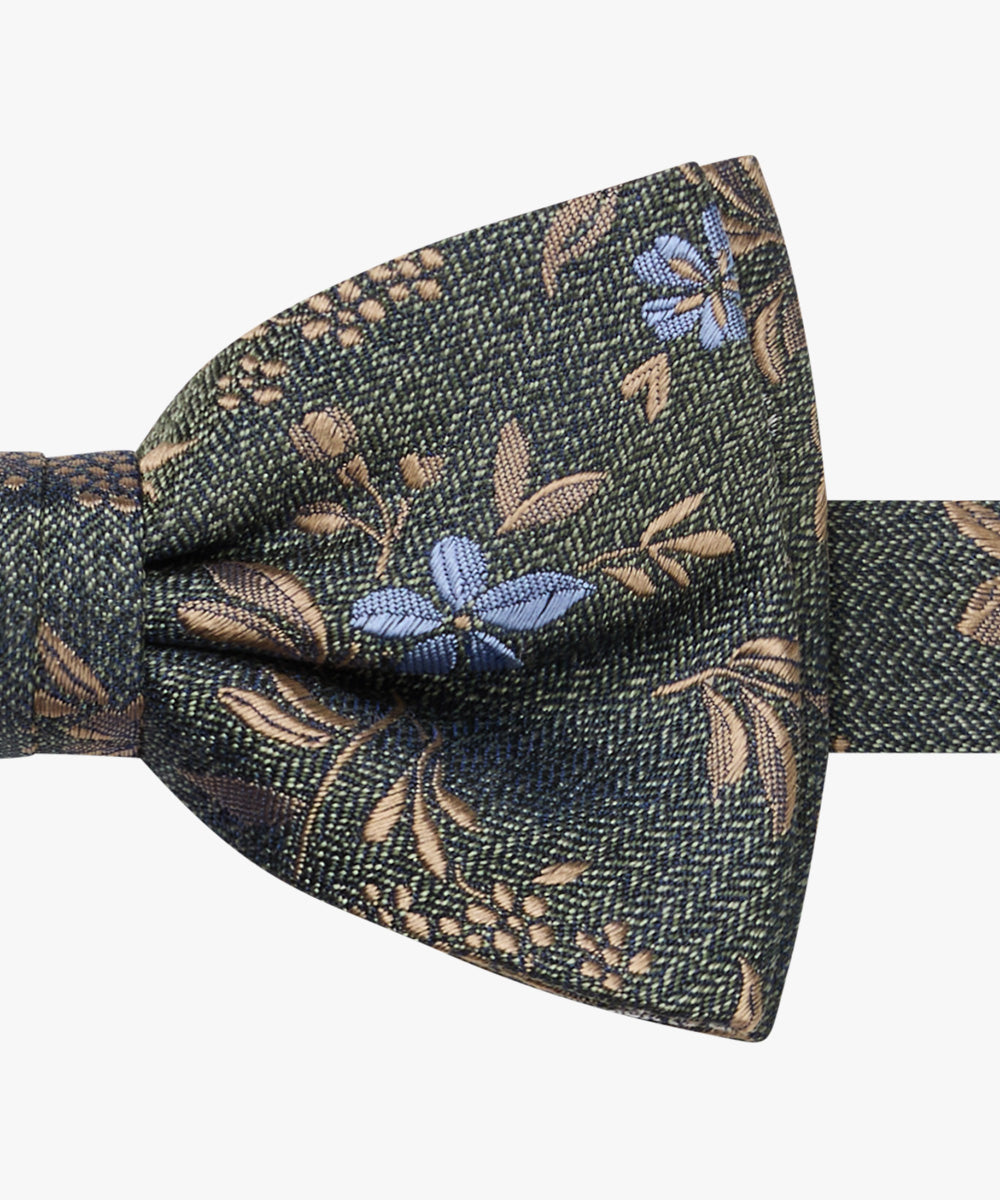 green silk bowtie with flowers Profuomo - PPVV30048D