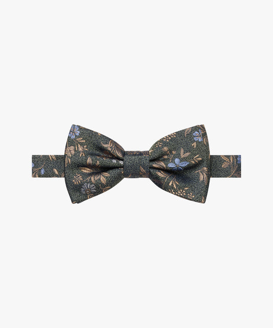 green silk bowtie with flowers Profuomo - PPVV30048D