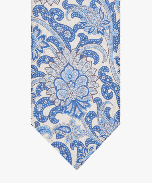 Blue paisley silk tie Profuomo - PPWA10033A