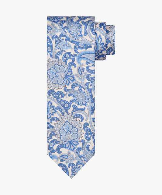 Blauwe zijden stropdas met paisley Profuomo - PPWA10033A