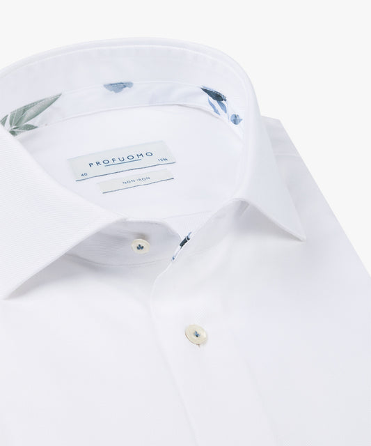 White cotton slim fit shirt Profuomo - PPWH10014A