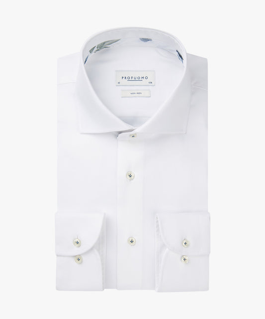 White cotton slim fit shirt Profuomo - PPWH10014A