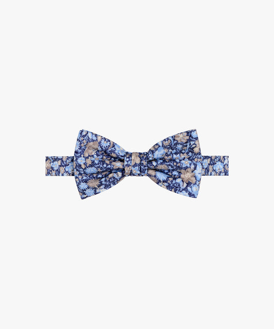 Navy silk bowtie with flowers Profuomo - PPWV10046A-D