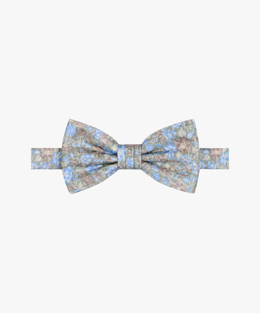 Light green silk bowtie with flowers Profuomo - PPWV10046A-D