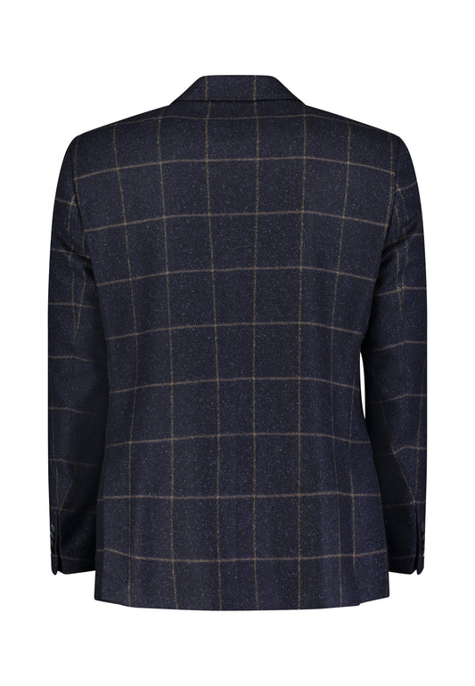 Navy checkered regular fit jacket Roy Robson - 13502/H401