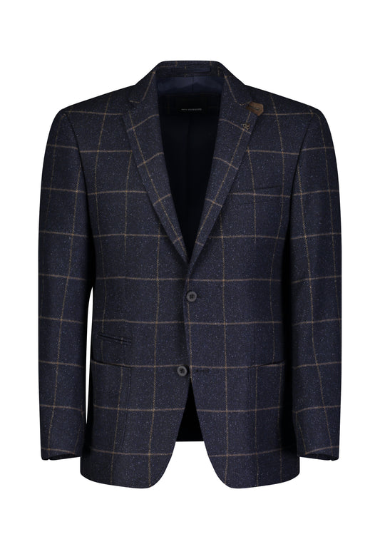 Navy checkered regular fit jacket Roy Robson - 13502/H401