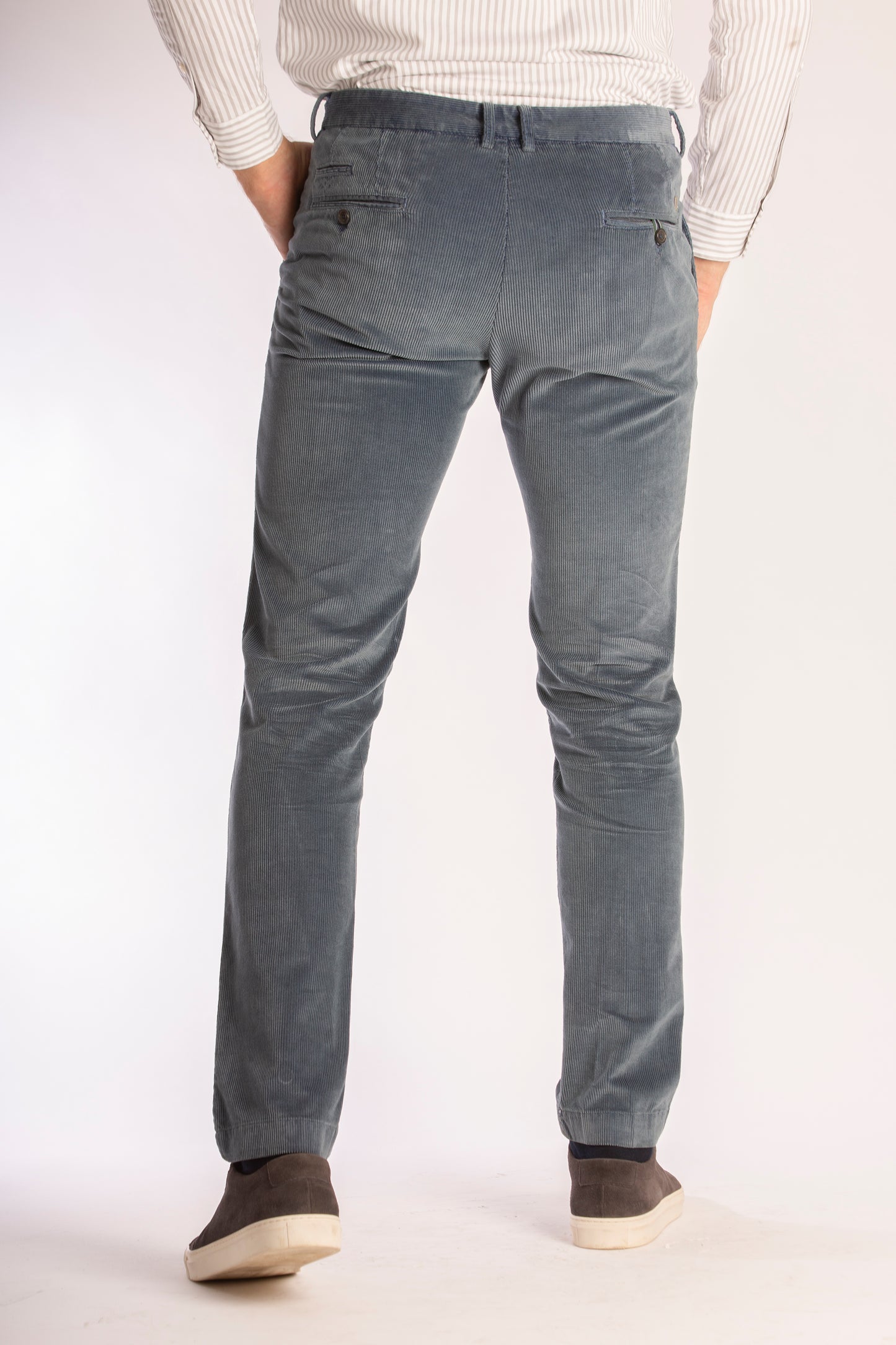  Beige corduroy slim fit broek Zilton - Sidney-P 58/412 