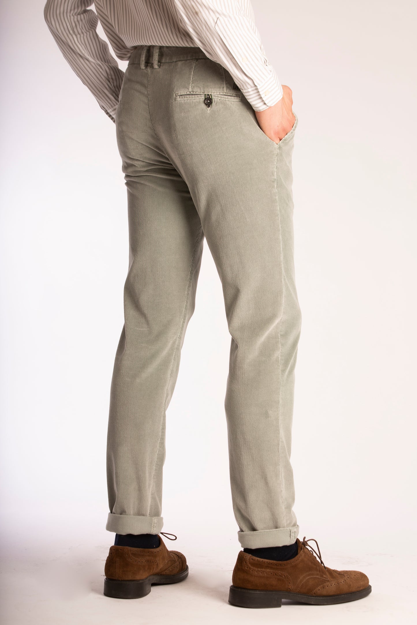 Beige corduroy slim fit trousers Zilton - Sidney-P 58/412