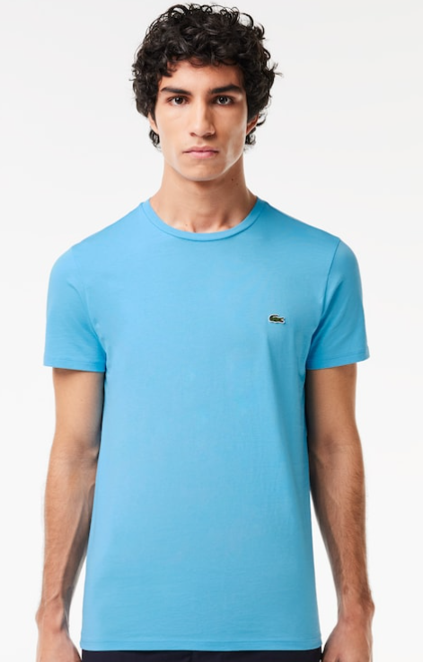 Blue cotton crew neck T-shirt Lacoste - TH6709/IY3