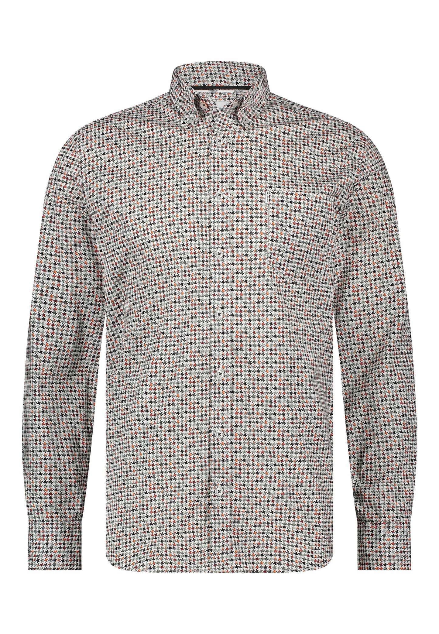  Grey cotton regular fit shirt with print State of Art - 24253/1129