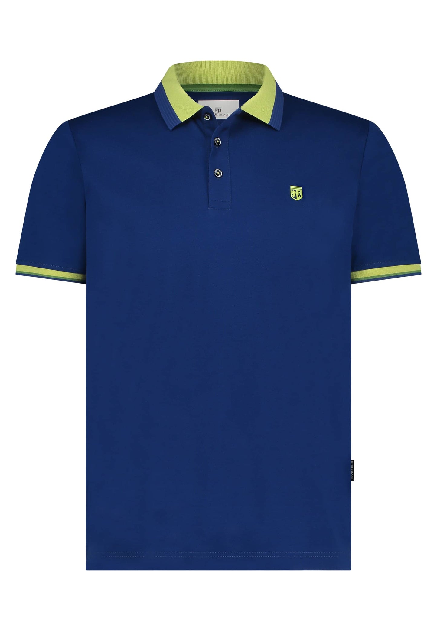 Blue mercerized cotton polo State of Art - 14453/5700