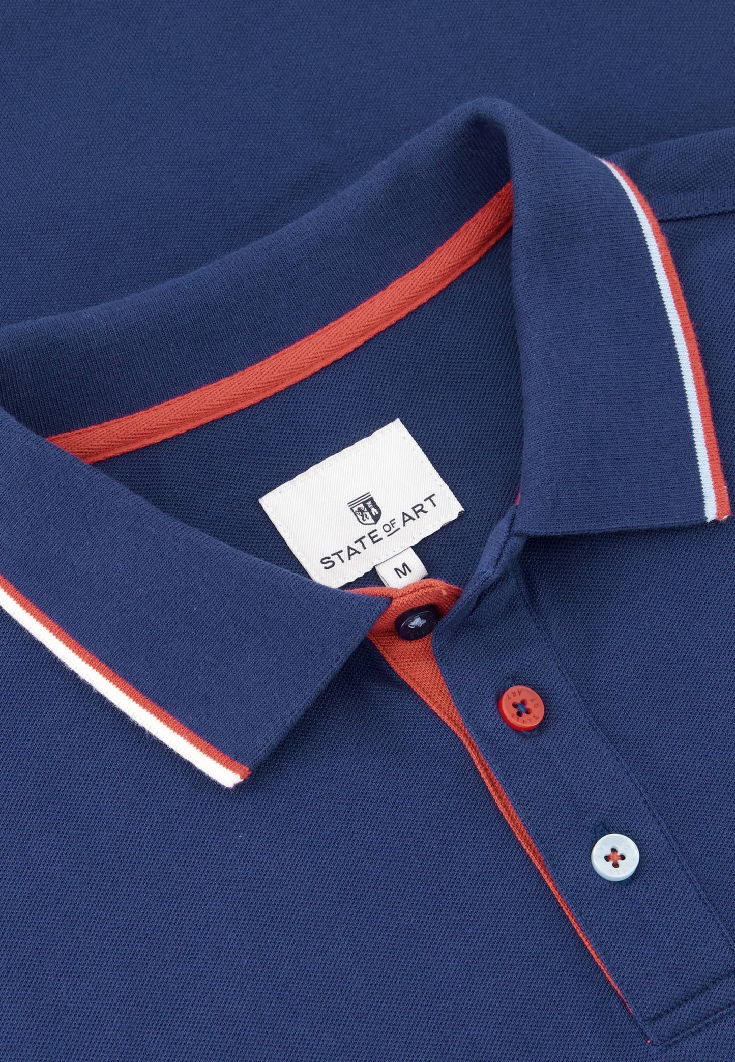 Blauwe katoenen polo State of Art - 14407/5700