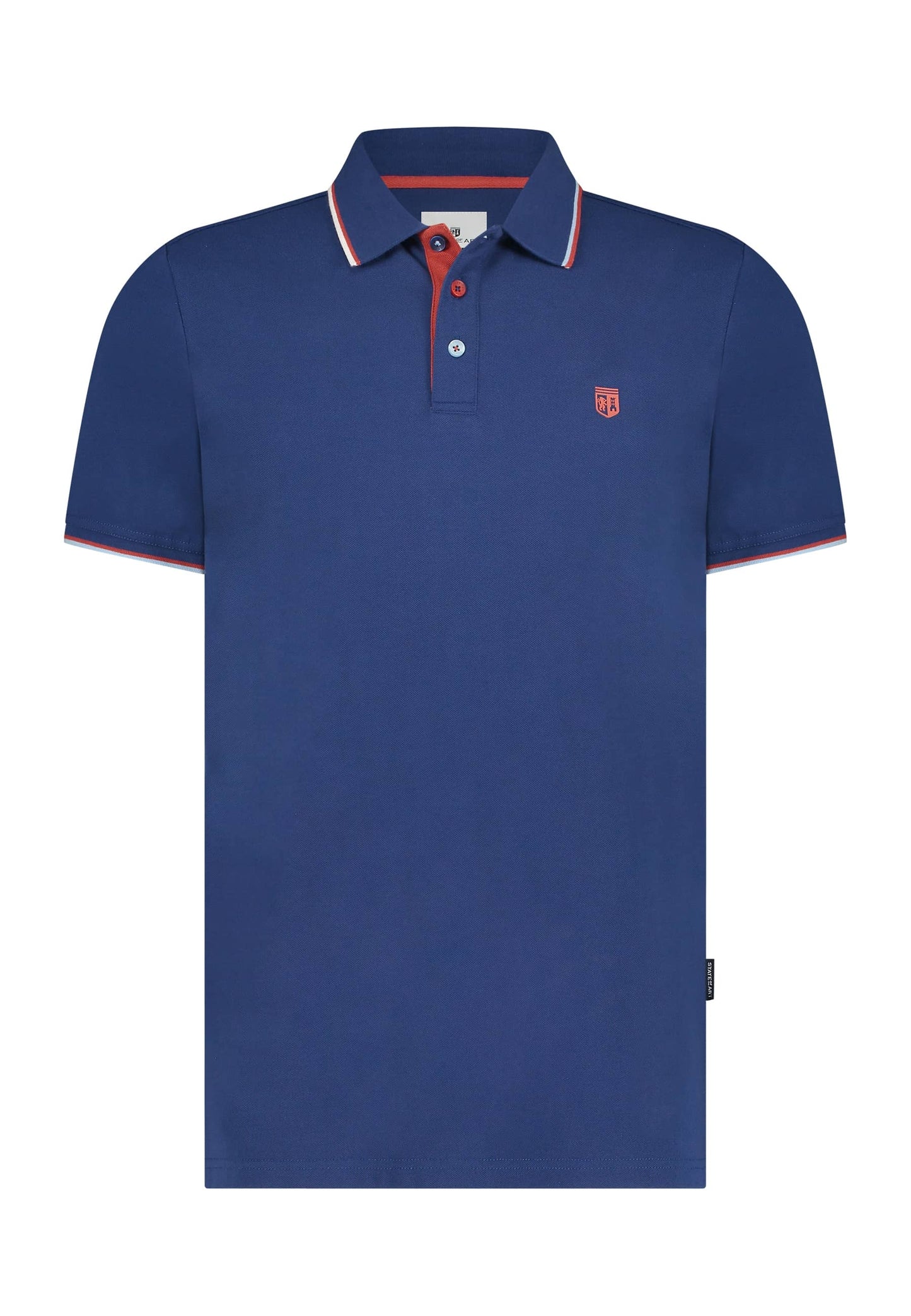 Blauwe katoenen polo State of Art - 14407/5700