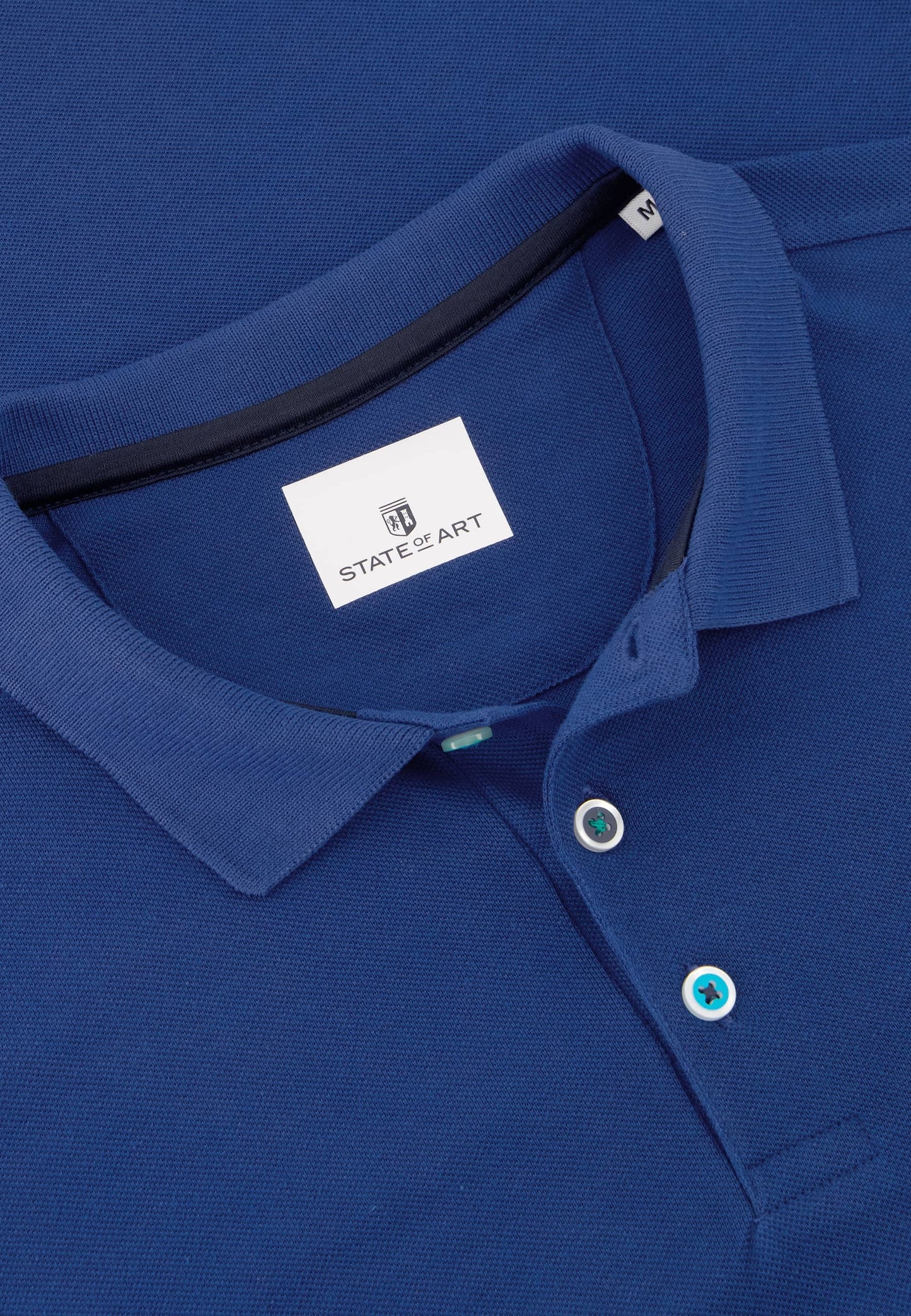 Blue cotton polo State of Art - 14464/5700