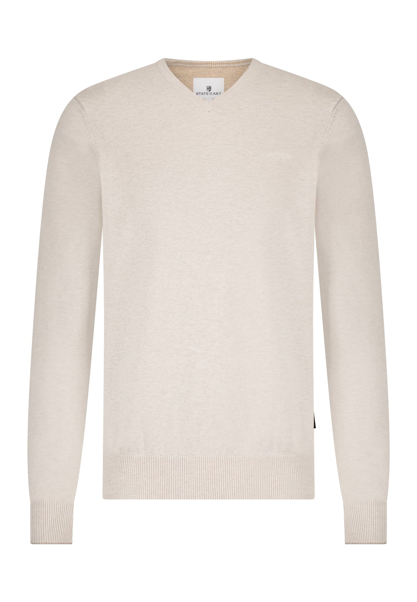 Sand cotton V-neck pullover State of Art - 15003/1600