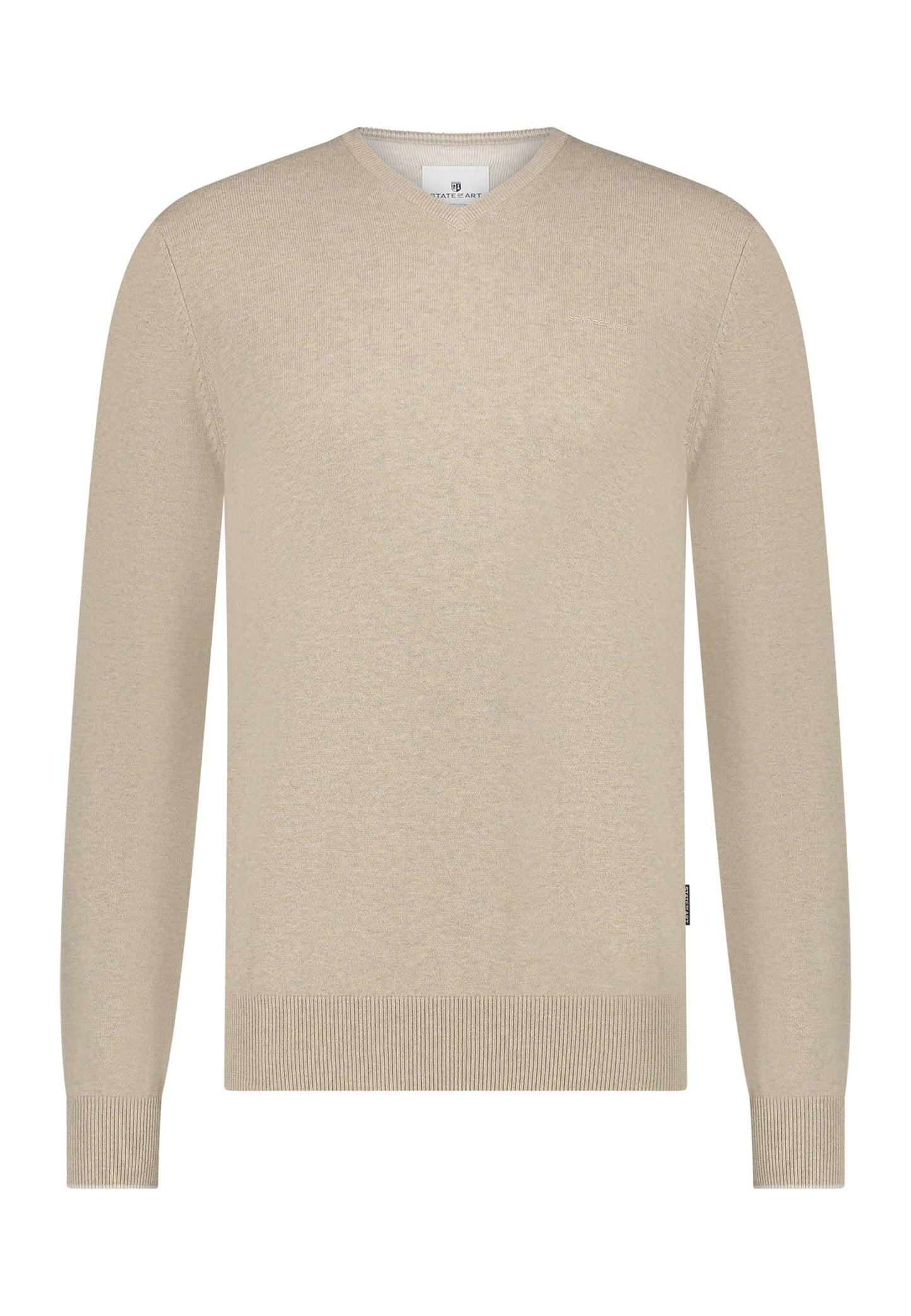 Sand cotton V-neck pullover State of Art - 15003/1600