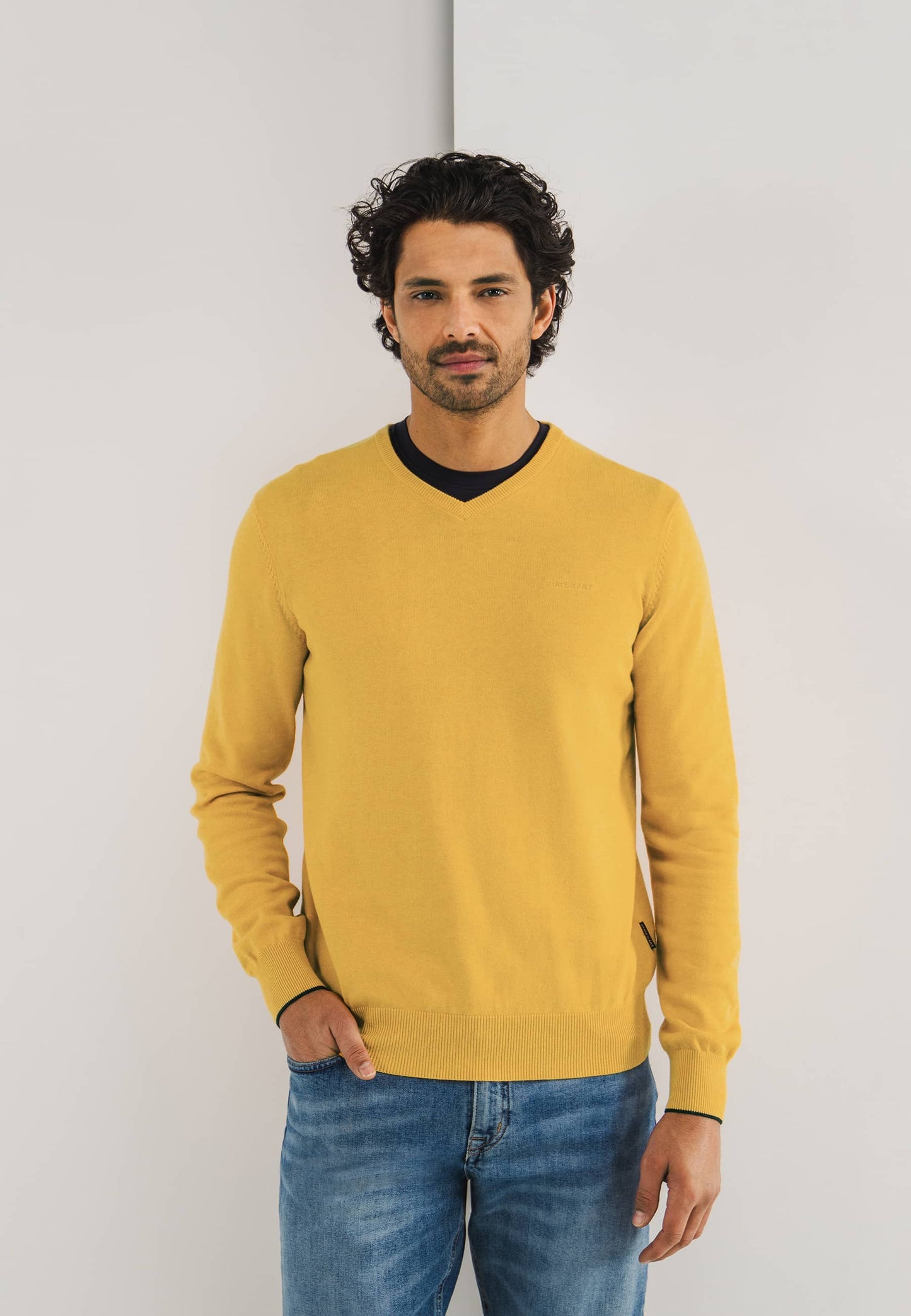 Sand cotton V-neck pullover State of Art - 15003/1600