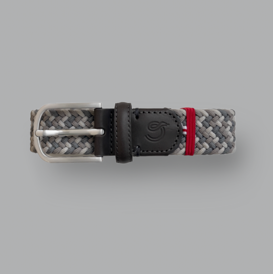 Navy grey elastic woven belt La Boucle - Brooklyn