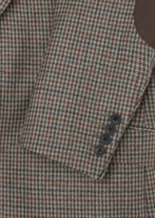 Green beige checkered woolen slim fit jacket Hackett - HM443440/858